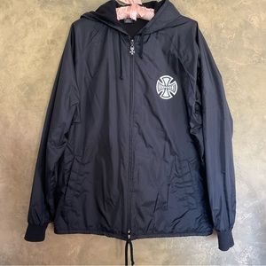 Vintage Independent Truck Co Coach Jacket Lined Skate Workwear Black Mens M L